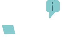 Icon of a person sitting in front of a laptop with an information icon behind them.