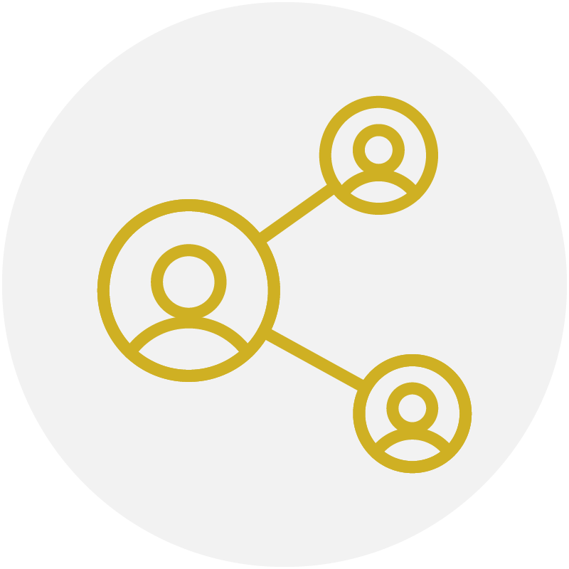 yello icon of designer networking